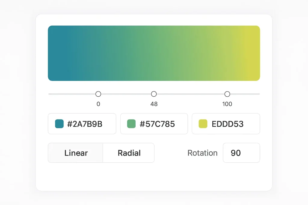 css gradient background generator web application UI
