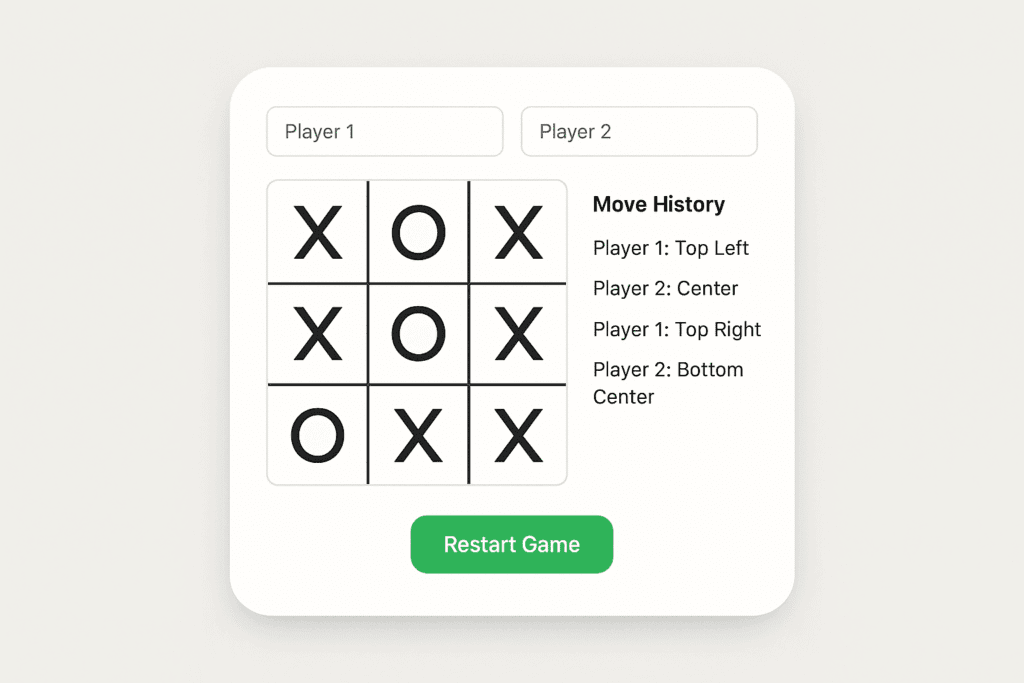 A tic-tac-toe game web application