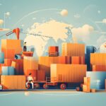 Logistic illustration of quick commerce sector