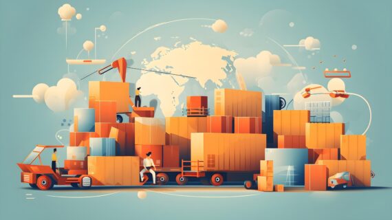 Logistic illustration of quick commerce sector