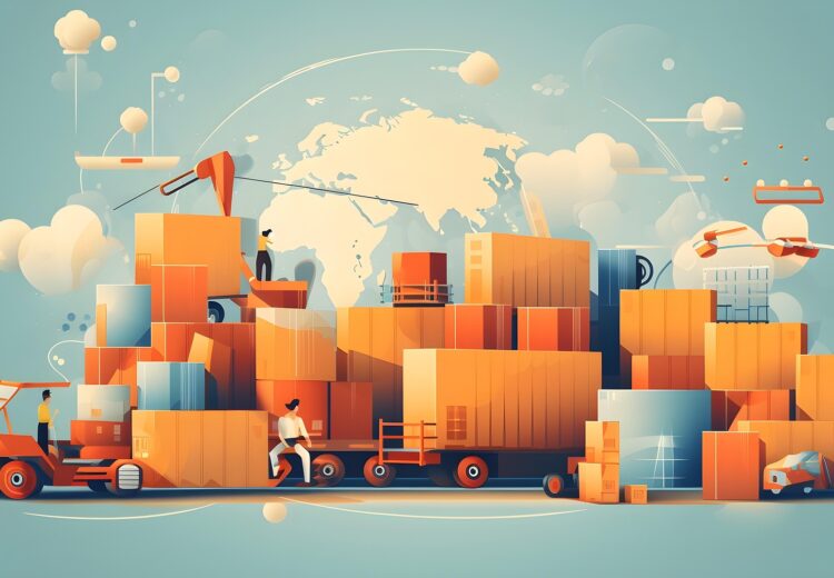 Logistic illustration of quick commerce sector
