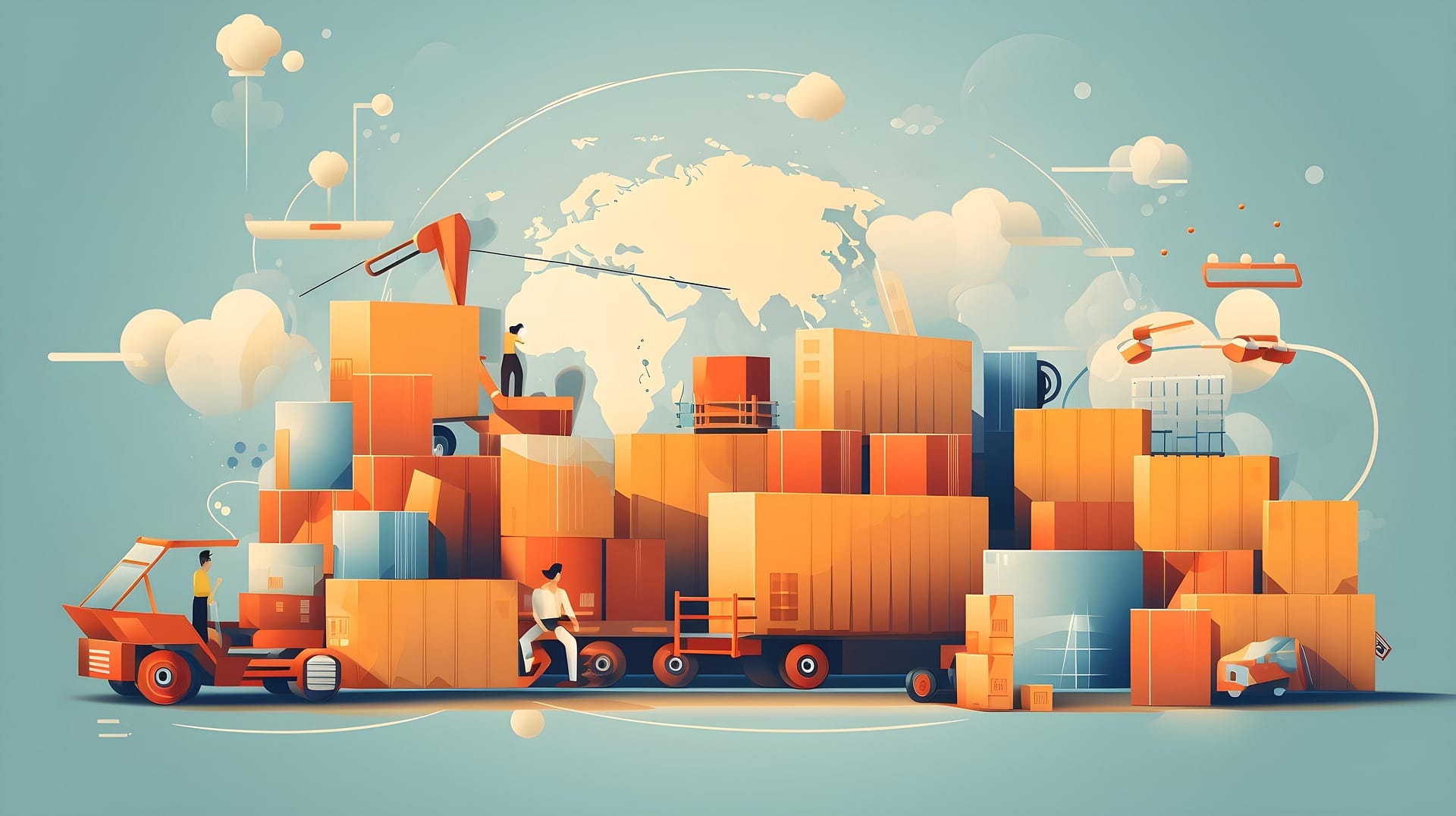 Logistic illustration of quick commerce sector
